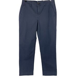 LOFT Womens The Slim Crop Pants Size 4 Chino Cotton Blend Blue